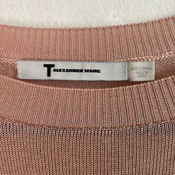T BY ALEXANDER WANG ROSE GOLD KNIT SWEATER - Picture 4 of 8